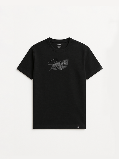Black Printed TEE